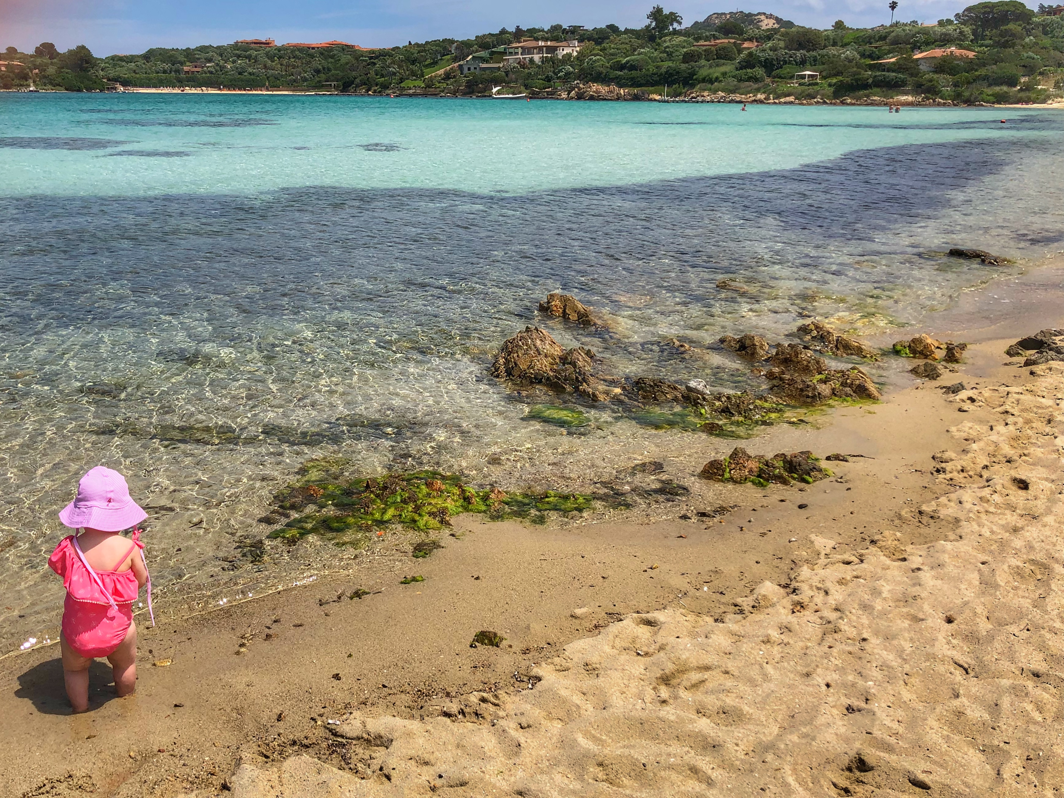 Playing on a beach in Sardinia