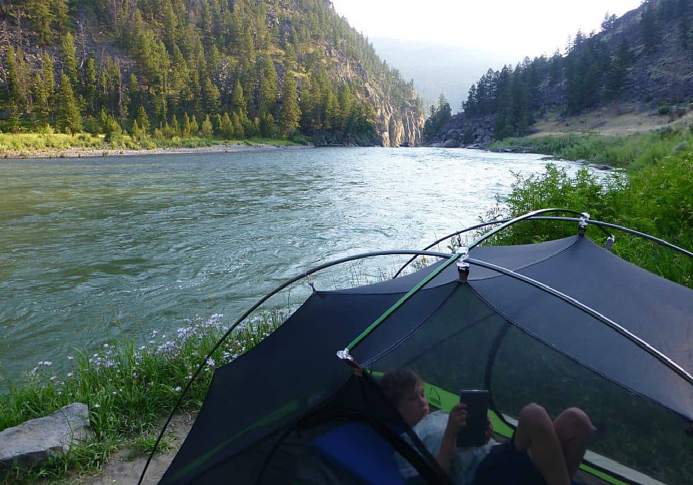 Relaxing at Yellowstone National Park