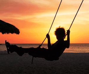 Aruba child swinging