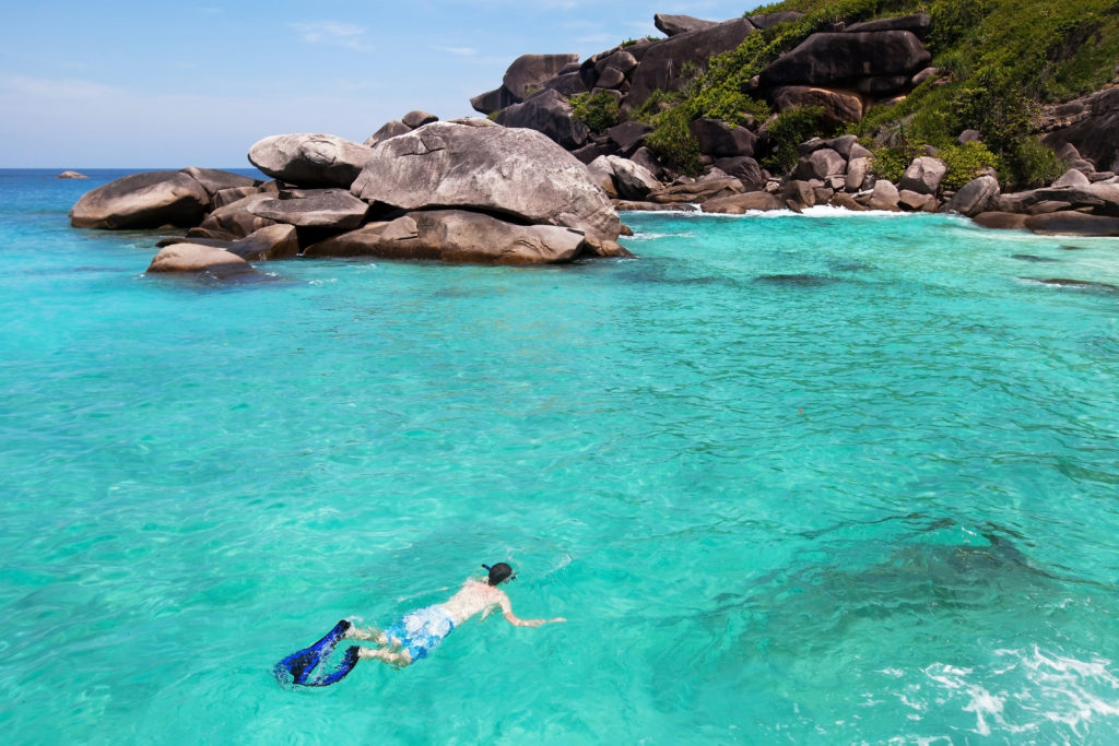 Snorkeling on the Similan Islands in Andaman Sea, Thailand
