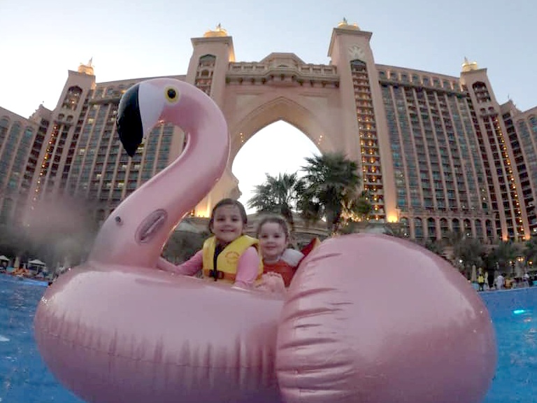 Fiona Adams' kids at Atlantis, The Palm in Dubai