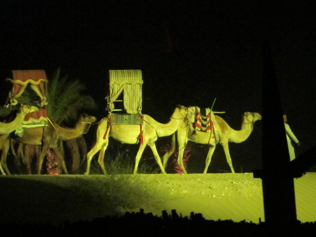 Nighttime show at Bab al Shams resort