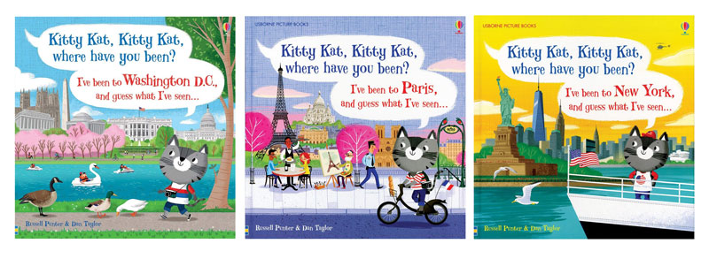 Kitty Kat, Kitty Kat, Where Have You Been? Series Book Cover-Top Travel Books for Little Kids