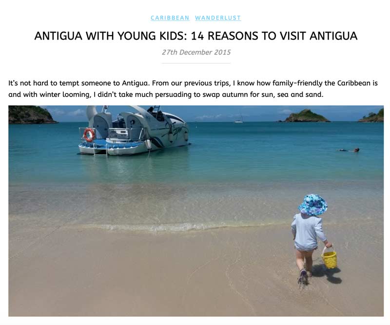 Mummy Travels’- Website snapshot