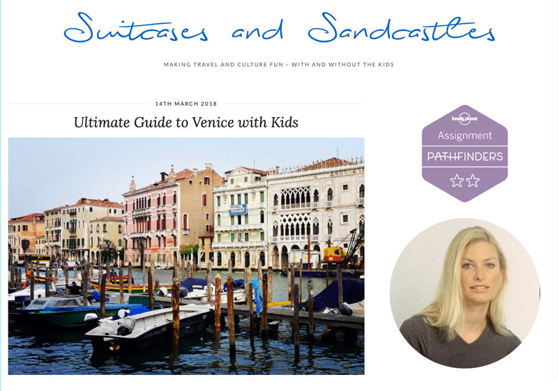 Website snapshot-Suitcases and Sandcastles’ “Ultimate Guide to Venice with Kids”