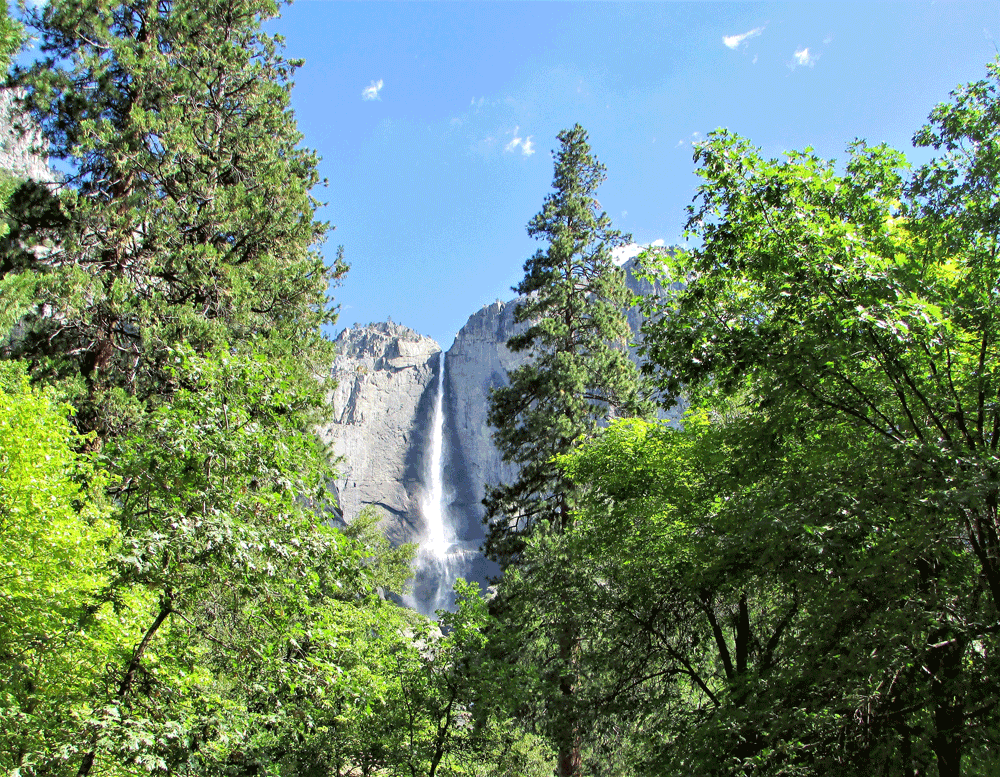 Yosemite National Park waterfall hiking